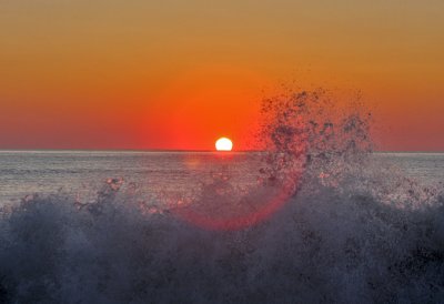 Sunrise and Ocean Waves
