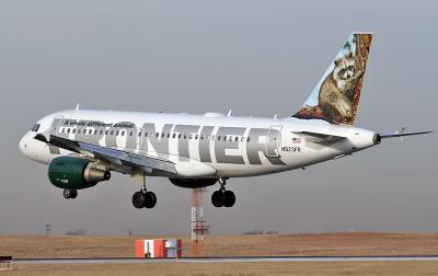 Frontier Airlines Racoon on Airbus A319