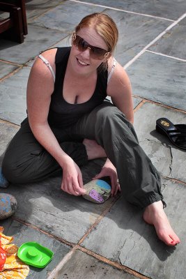 Clare, pavement artist