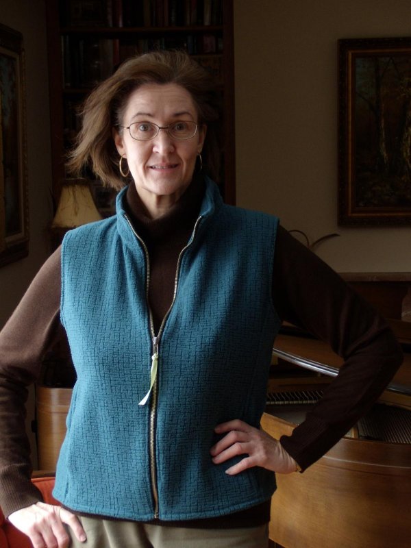 Partially Zipped Fleece Vest