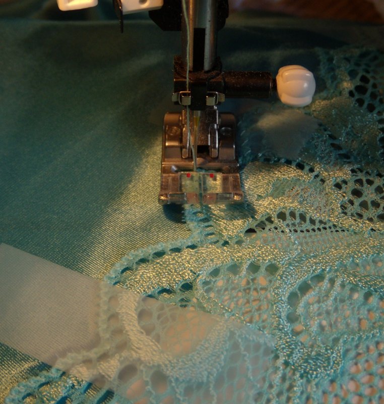 Attaching Lace to Slip
