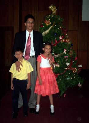 David, papi y Alejandra