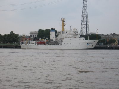 NOAA ship docked in New Orleans is a grim reminder of the oil currently spilling into the Gulf.jpg