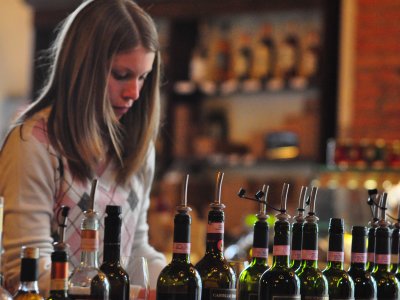 Wine tasting while its rains
