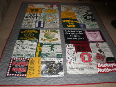 t-shirt quilt - ohio