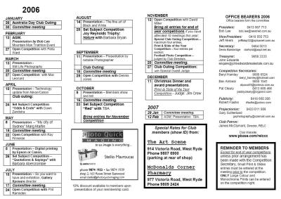 2006 Programme