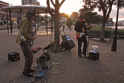 Busking at the Cable Car turn-around