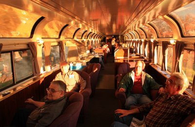 On board the Coast Starlight Amtrak