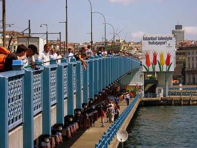 Fishing off the Galata Bridge