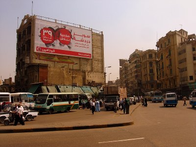 A typical Cairo street scene