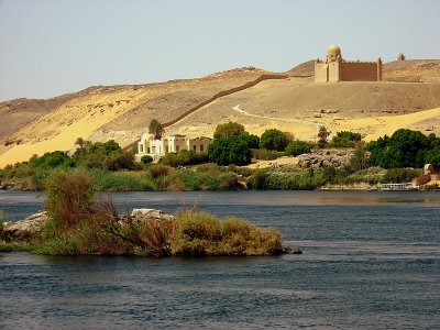 The Aga Khan Mausoleum at Aswan, and the Nile