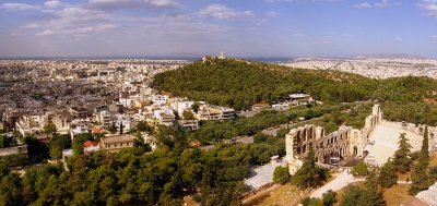 Filopappos Hill and the urban sprawl of Athens