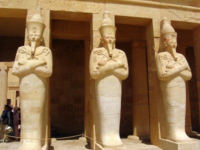 Statues of a bearded Hatshepsut