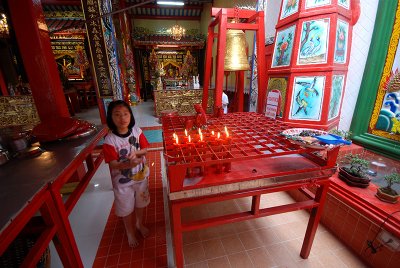Inside a chineese temple in Bangkok