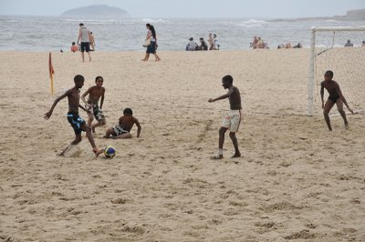 Soccer in Copacabana