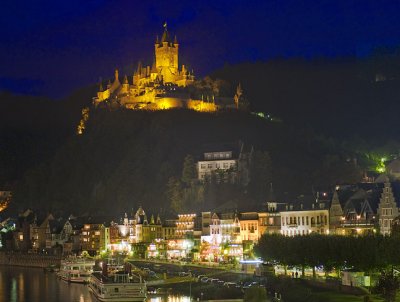 A castle perching above Cochem town