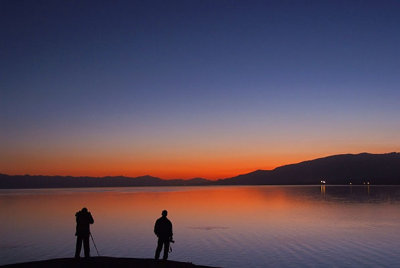 Colourful moment before sunrise