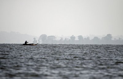 Fisherman on Papyrus Boat