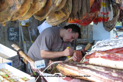 Buying Iberian ham in Cadaqués - 2008