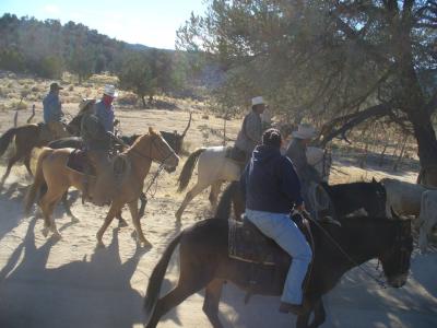 Riding past Ojos de Agua
