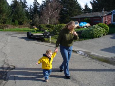 Dylan & Vonnie taking a walk