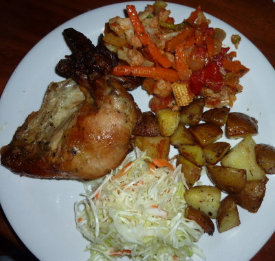 1/4 Chicken Plate with Veggies