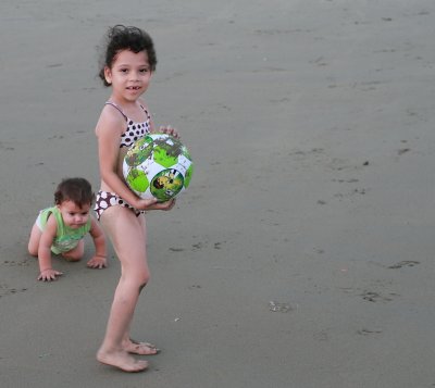 Playing On The Beach