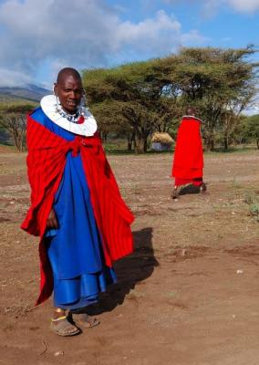 Masai woman in her beautiful outfit