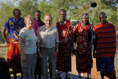 Ned and Sara with Masai porters