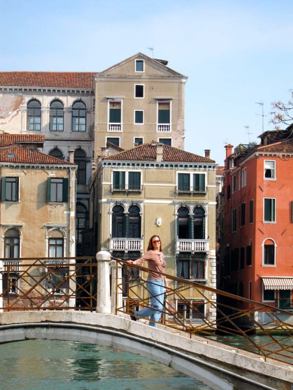 Cyn on a bridge