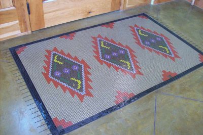 Najavo rug (mosaic tiles) designed and made by Jim!