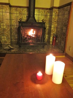 Candles and firelight