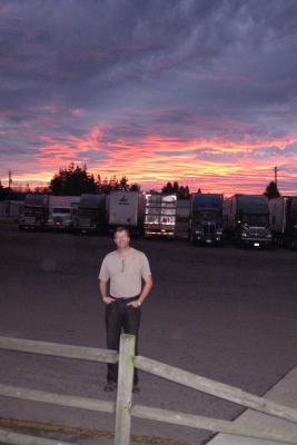 Stopped at a truck stop to get provisions