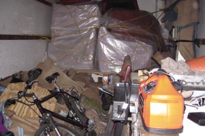 The truck is packed pretty full