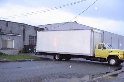 Early morning arrival at the warehouse