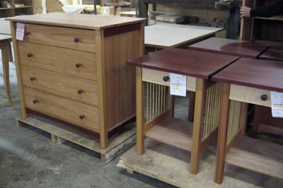 Guest room dresser and bedside tables