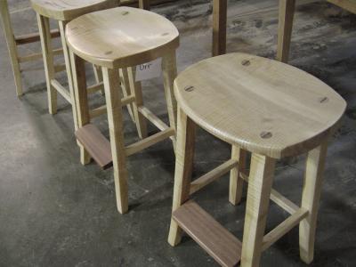Stools lined up