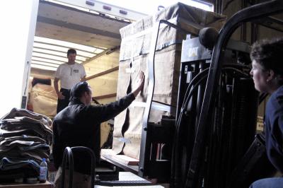 We did get help loading the dressers with the forklift