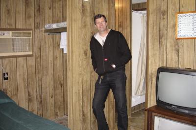 Had to stay in a motel as the van was full