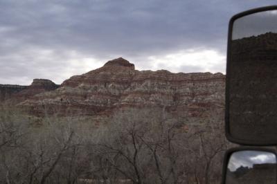 Driving back out from our property