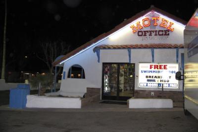 Motel in Baker, Ca, where we celebrated New Year's