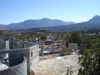 Looking southeast, from the slickrock towards the back doors