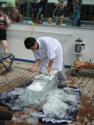 Carnival Liberty Ice Sculpting