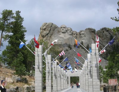 State Flag display Mt Rushmore and Audrey