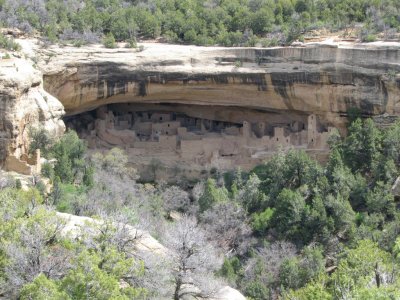 Mesa Verde Cliffside Dwellings from a distance