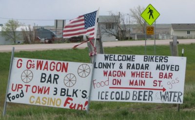 Western Signs near Badlands National Park