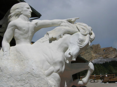 Crazy Horse Model and background Crazy Horse Progress