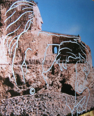 Crazy Horse Outline - it will be a while