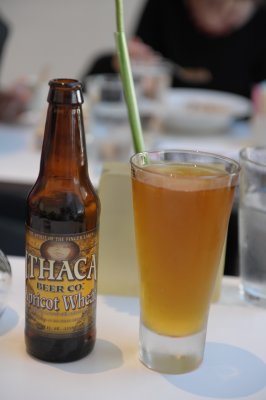 NY wheat and apricot beer. Delicious. The MOMA restaurant is slightly expensive and very good.