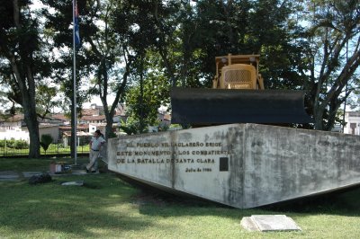 The museum of the train attack by Che Guevara in his city, Santa Clara. 15 persons capturing 300 and usgin their guns to 